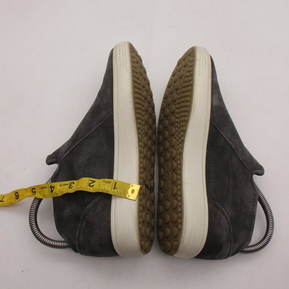 Ecco Soft 7 Mid Women's Size EU 36 US 5 Gray Nubuck Zip Bootie Side Zip Sneaker - Picture 6 of 9